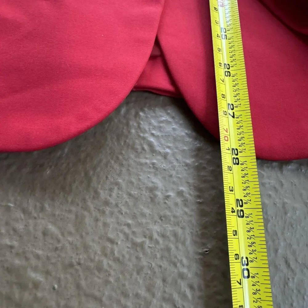Tommy Hilfiger Women’s Red Coral Blazer Business Jacket One Button Sz 14